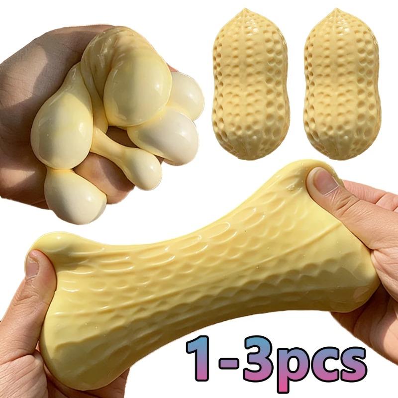 11CM Peanut Stress Ball Crunchy Squeeze Ball Squishy Toy Buttery-Soft Feel Fidget Toy ASMR Sensory Anti Stress Toys Slow Rebound
