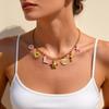 Fashion Ocean Style Boho Jewelry Starfish Turtle Heart Pendant Necklace for Women Stainless Steel Choker Necklace