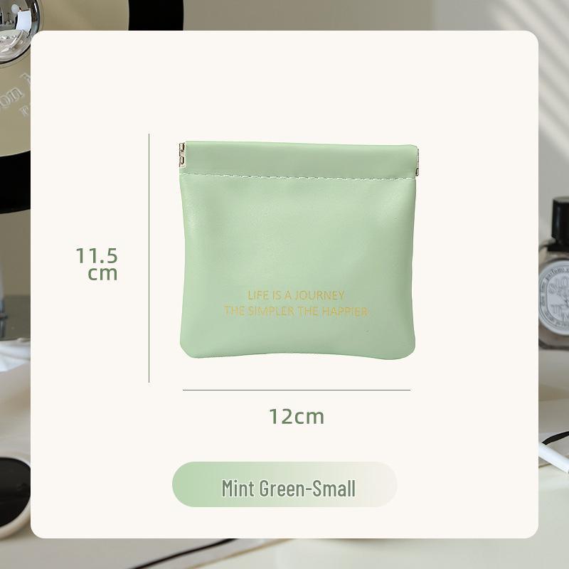 Portable Makeup Bag with Lipstick, Data Cable, Bluetooth Headset, Charger, and Key Storage; Automatic Closure Spring Sheet Design