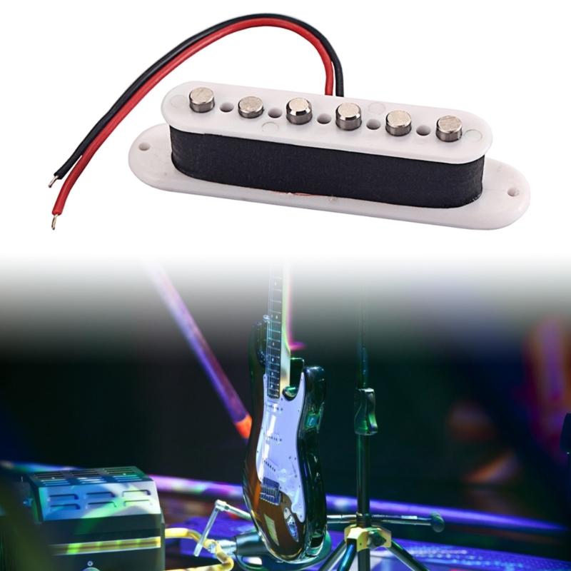 Single Coil Pickup Alnico 5  Pickups Neck Guitar Pickups Staggered for  Squier Electric Guitar, White