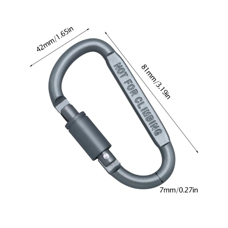 Robuster Twistlock D-Form Schnalle Felskletterkarabiner Ersatz Aluminiumlegierung Bergsteiger D-Ring Clip