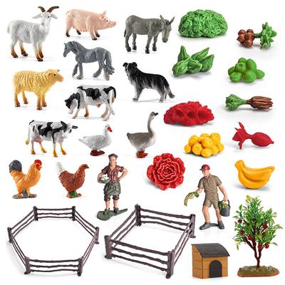 36PCS Farm Animal Toys for Kids Learning Educational Playset Simulation Farm Figurines Animal Toys