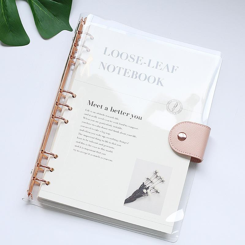 A5 A6 B5 Rose Gold Black With 90 Sheet Inner Page Binder Notebook Cover Diary Agenda Planner Paper Cover School Stationery