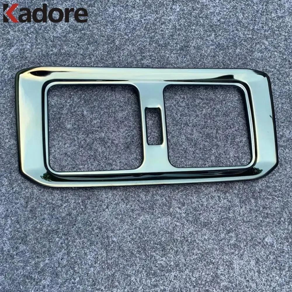For Toyota RAV4 RAV 4 - 2024 Wood Grain Car Armrest Box Rear Air Condition Vent Outlet Cover Trim Interior Accessories