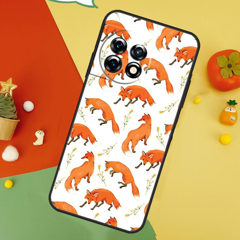Cartoon Foxes Animal Case For OnePlus Nord 5 CE 2 3 4 Lite N20 N30 OnePlus 15 13 12 11 10 10T 12R 13T 13R Cover
