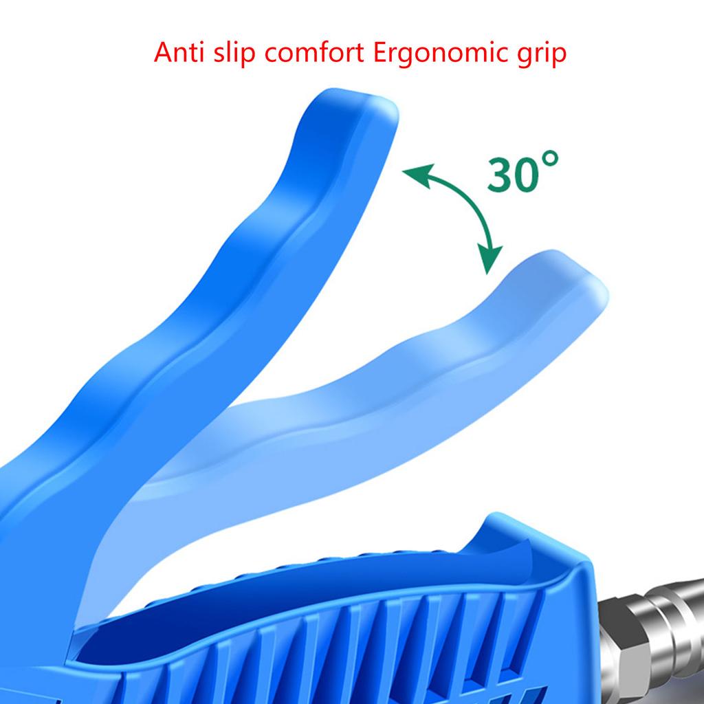 Luftpistol Høy Strømning Luftblåsepistol for Kompressor med Vinklet Bøyd Dyse Blåsesprøyteverktøy Støvblåser