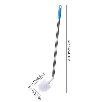 Brosse de nettoyage longue de 61 cm pour bouteille d'eau de 5 gallons, poils en nylon et manche en acier inoxydable, brosses de nettoyage de bouteille flexibles