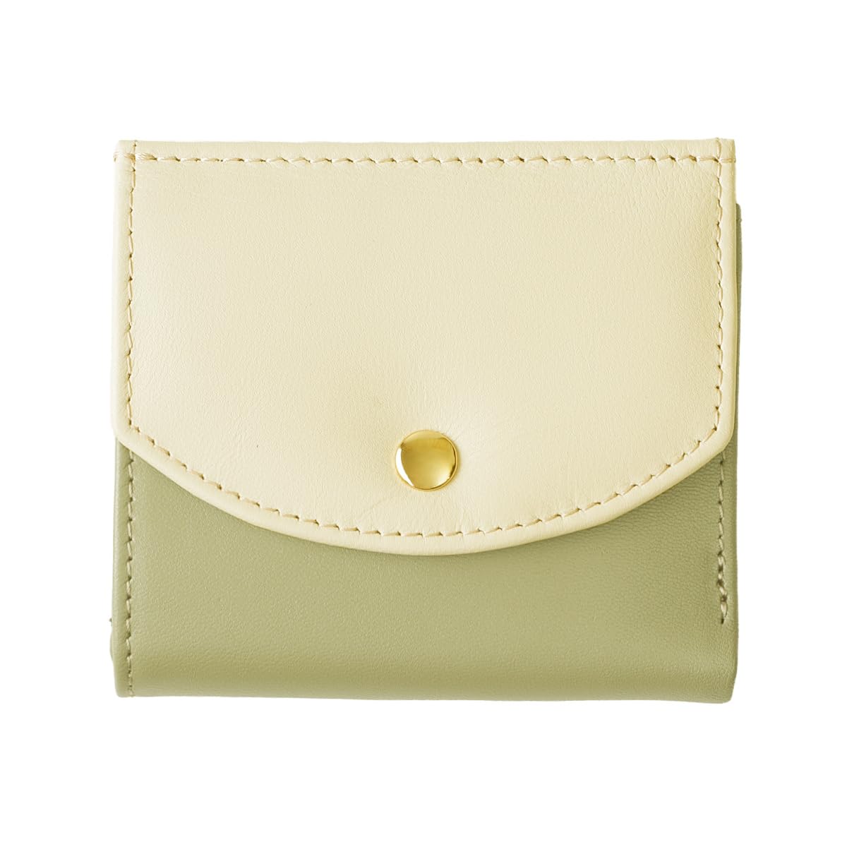 

CLELIA Bifold Genuine Magic Wallet with Coin Purse and Bill and Lightweight Women s Wallet, Leather, Removal, Compact, Slim, [CL-13125] (Sage Green)