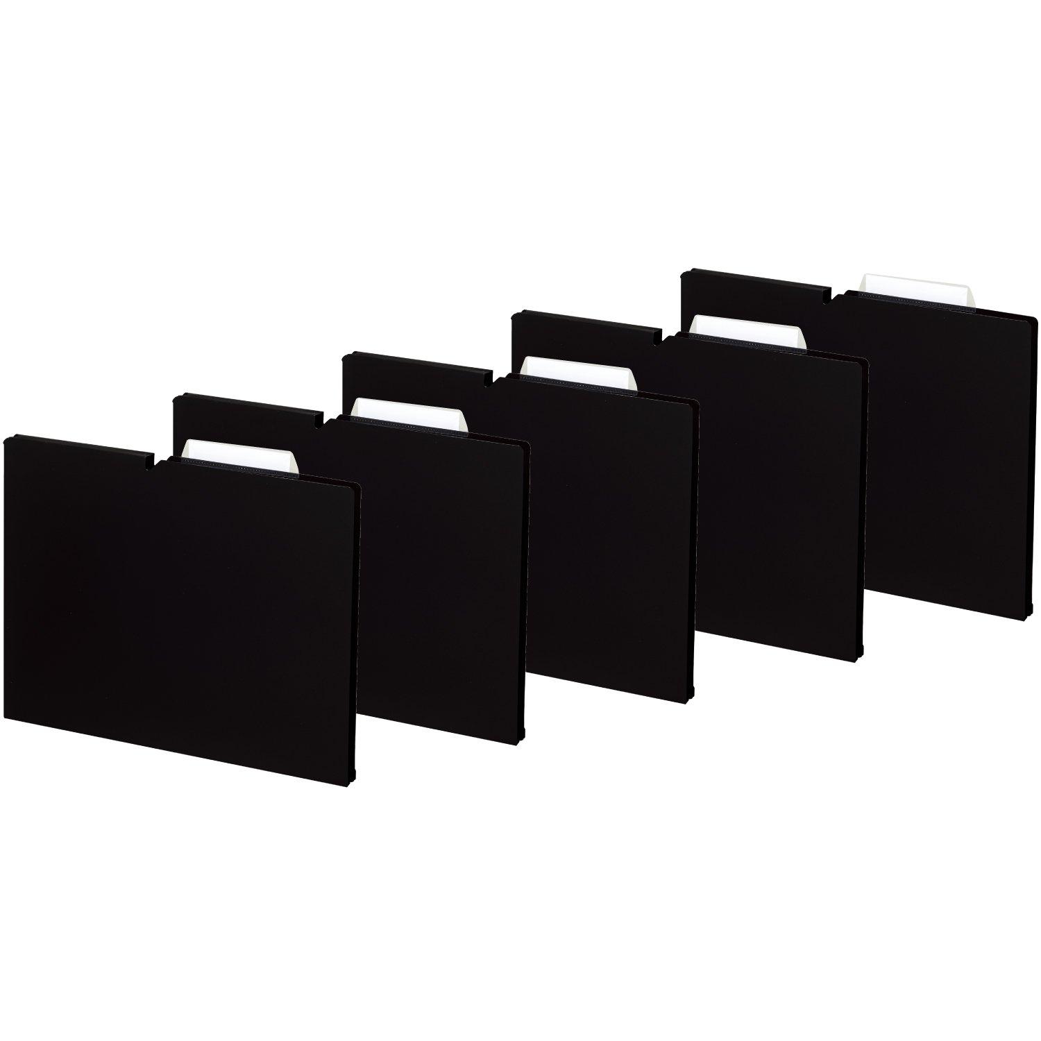 Kokuyo NEOS Individual File 5 Folders, A4, 15mm, 3-Edge Binding, Books, Black, A4P-NEF15DX5 чёрный