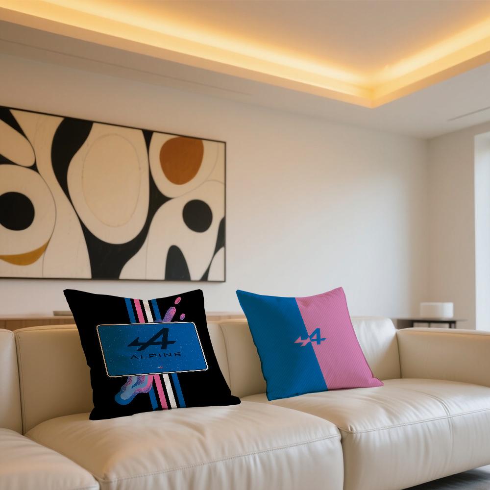 Housse de coussin Logo Cool Équipe A-Alpines Confortable et douce pour la literie respectueuse de la peau coussin d'oreiller de loisirs pour canapé voiture bureau