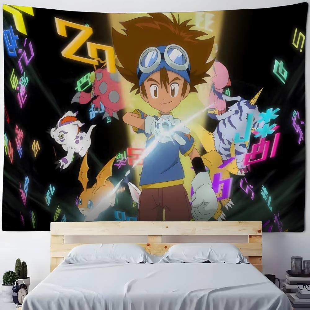 Tapestry Anime Tapestry Wall Hanging Bohemian Wall Tapestries Mandala Home Decor Accessories D-Digimon