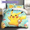 Pikachu Pattern Bedding Quilt Set Home Decoration Gift (1 * Duvet Cover + 2 * Pillowcase Without Core)