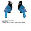 1 Pair Tropical Parrot Door Topper Wooden Blue Bird Door Frame Decoration Rustic Window Corner Wall Art for Home Bathroom Bedroom Office