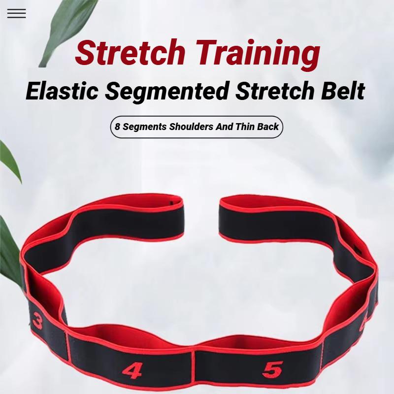 Durable And Safe 8 Section Style Dance Yoga Stretching Belt Pilates Fitness Tension Digital Elasticity Latin Elastic Stretch Resistance Band