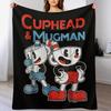 Cuphead Mugman Dynamic Duo Graphic T Shirt Throw Blanket Lightweight Warm Blanket for Travel Camping