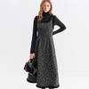 Wednesday Delight Wd_Velvet Bow Wool Sleeveless Dress