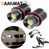 2pcs 160W For BMW E39 E53 E60 E61 E64 E65E66,E87 04-07, LED Angel Eye Halo Ring Marker Side Light White LED Bulb Car Headlight.