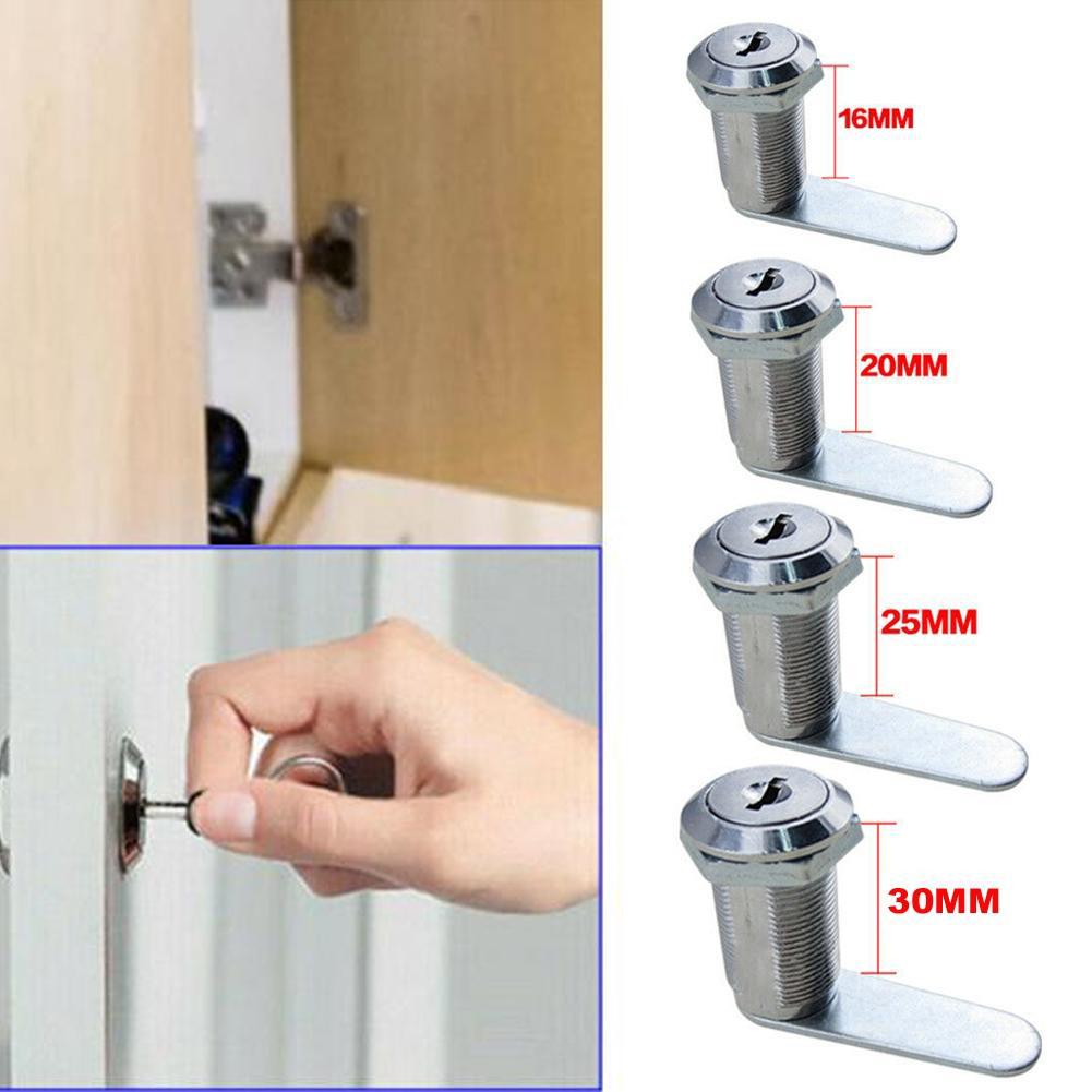 Cam Lock For Door Locker Cabinet Drawer Cupboard Mailbox Locker 20mm 16mm 25mm 30mm + 2 Universal Keys DIY Cabinet Tools 4