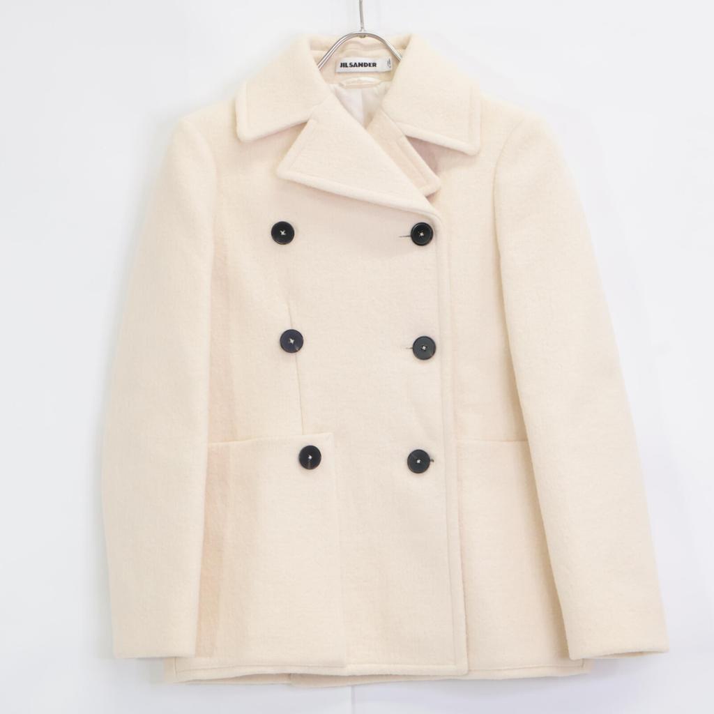 Jil Sander JSPN152110 Ivory Wool Coat/Jacket Coat 34 IvoryUsed