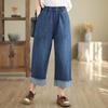 Women's High-Waist Straight-Leg Cropped Jeans