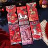 Year of the Horse Lucky Red Envelope: Cute Hand-Drawn Spring Festival Money Bag with Flat Embroidery Style