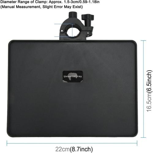 Microphone Stand Tray, Sound Card Tray, Multi-function Live Broadcast Stand Tray, Mobile Phone Tripod Accessory with Rubber Pad for Stage Control Room