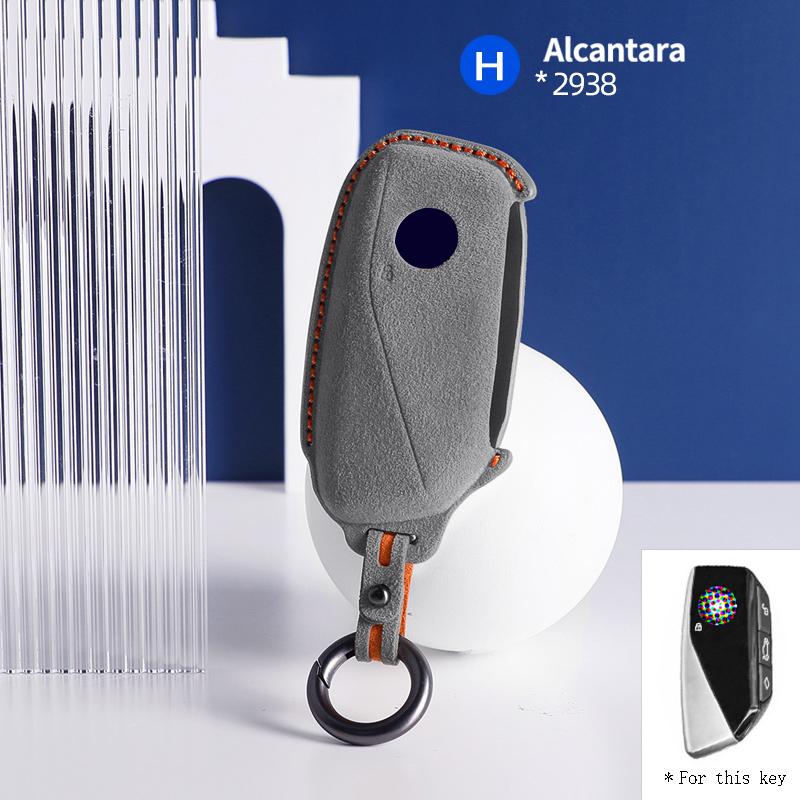 Car Key Shell Housing Suede for BMW I7 X7 735i 740i G07 LCI IX I20 X1 U11 7 Series G70 G09 XM U06 G81 Key Case Bag Accessories
