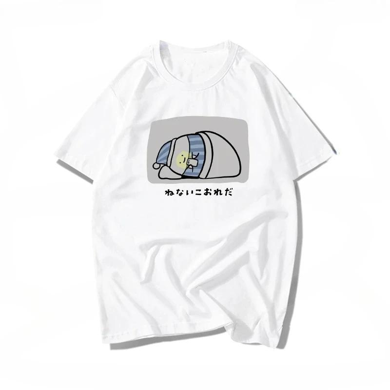 

Japan Kanji Printed T Shirt Summer Hipster Streetwear Funny Slogan I m Late for Work T-shirt Casual Oversized Breathable Top 4XL