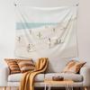 Beach Coastal Wall Tapestry, Minimalist Summer Ocean Wall Tapestry Hanging for Bedroom Beach House, Beachy Trendy Ocean