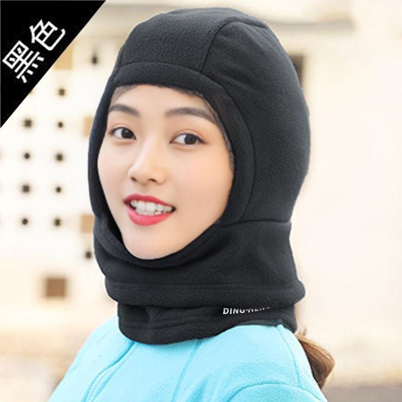 Winter outdoor riding windproof men and women cold proof fleece thickened warm fleece neck mask head cover fleece hat
