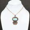 Larimar Pendant Swiss Blue Topaz Pendant Copper Pendant Gemstone Jewelry Stylish Pendant Unique Copper Jewelry Gift For Her Handmade Pendant