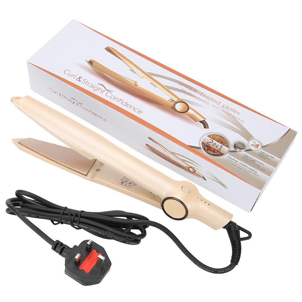 

Выпрямитель для волос Flat Iron Салонная парикмахерская Waver Щипцы для волос Парикмахерский инструмент 110‑240 В UK Plug UK Plug