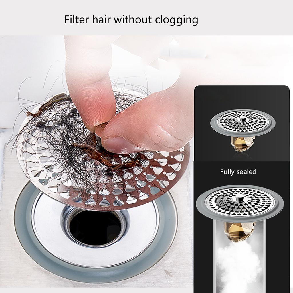 Set of 2 Silicone Drain Covers Corrosion Resistant Silicone Drain Protectors for Odor Frees Household Pipe Systems