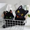 Cartoon Black Cat Hand Towel Animals Shape Absorbent Hand Cloth Kitchen Cleaning Wipe Cloth Kid Bathroom Hanging Towel