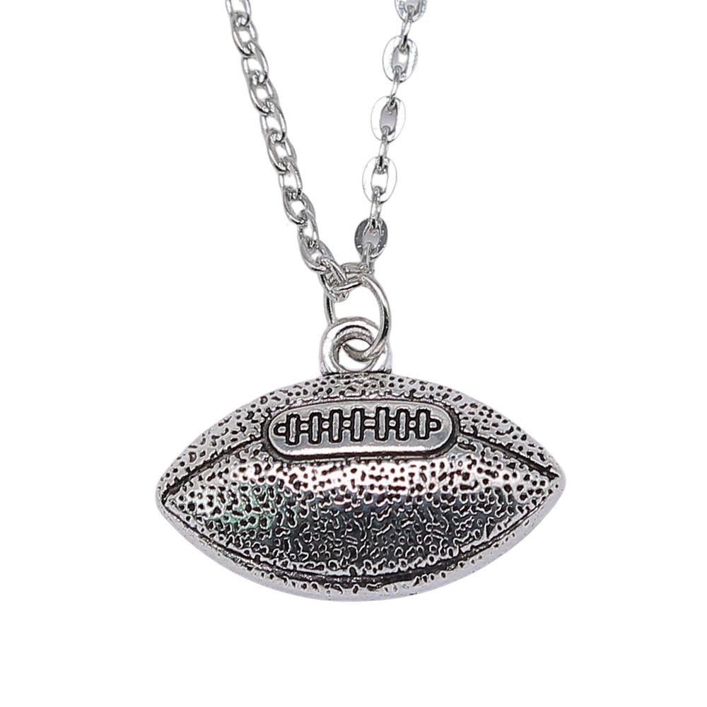 Athlete Charm Necklace Sports Adventure Pendant For Men Outdoor Enthusiast Jewelry 43cm Chain