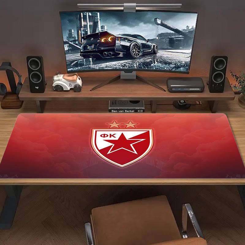 Crvena zvezda Print  Cushion Non-slip Laptop Tablet Big Mousepad XXL Mat Mini PC Playmat With Lock edge