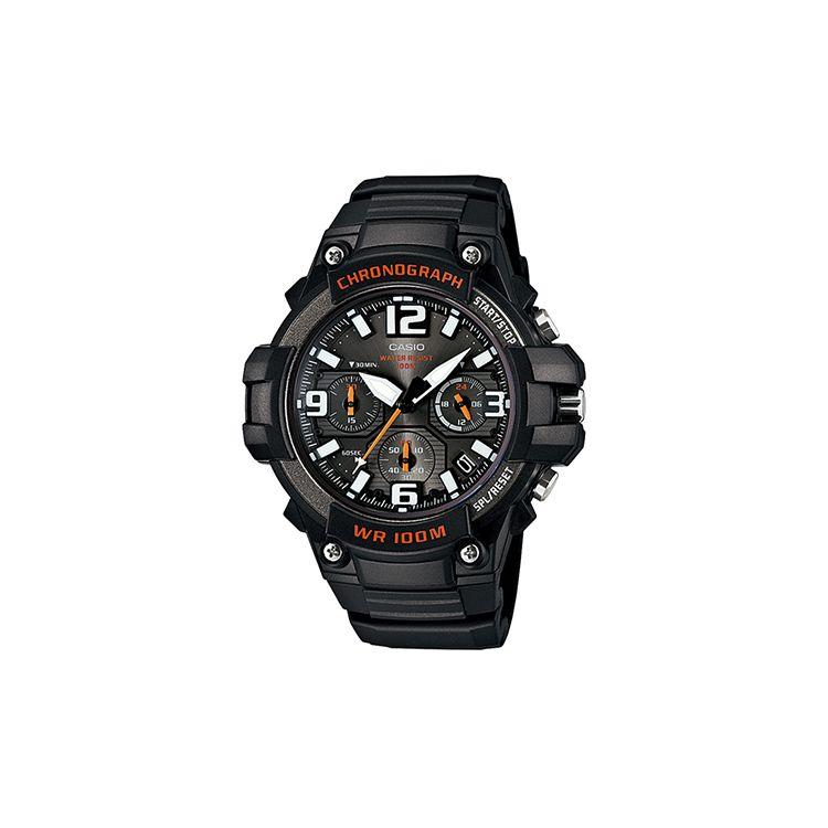 

Casio Dress Trendy Color Block Street Retro Classic Three Eye Six Needle Waterproof Sports Quartz Movement Watch Men watches Black MCW-100H-1AVDF Regular Watch Box,Black Dial