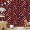 Burgundy and red stained glass wallpaper for living room and bedroom 50x1000