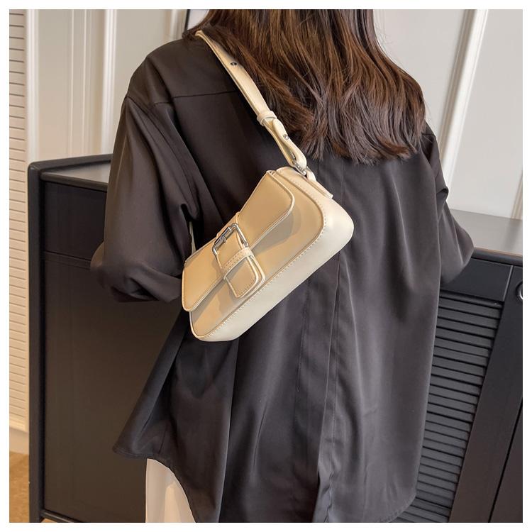 

Французская модная сумка через плечо, женская простая универсальная сумка из искусственной кожи, новые летние однотонные сумки через плечо