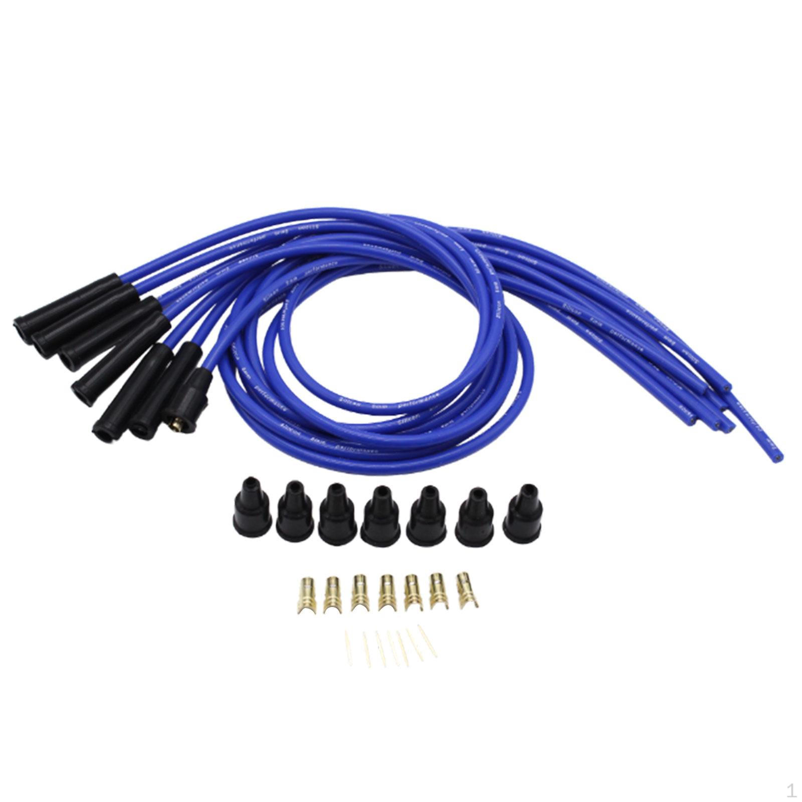 

8mm HT Leads Spark Plug Wires Set Professional High Performance Ignition Cable Silicone