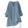 Women's Long Sleeve Button Color Loose Shirt Casual Shirt