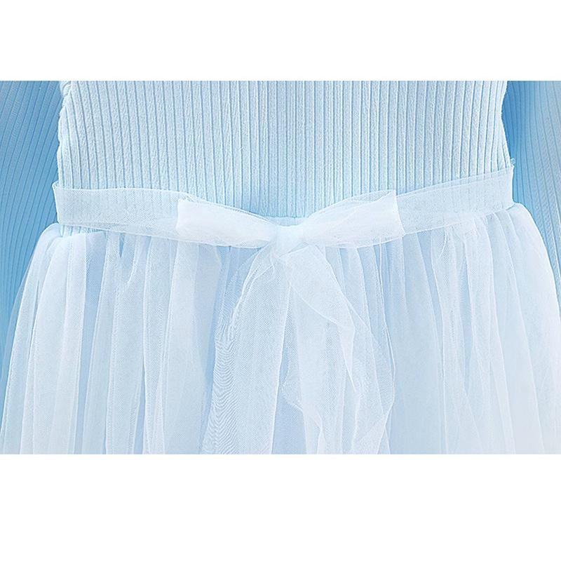 Girls' Elsa Princess Dress Autumn New Style Long Sleeve Fairy Party Dress