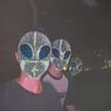 Halloween Alien Mask Disco Mirror Shiny Mask Party Dance Costume Mask Metallic Futuristic Party Prop