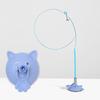 Bite Resistant Suction Cup Cat Teaser Stick Handheld Detachable Cats Toys Feathers Wand Feather Cat Wand with Bell