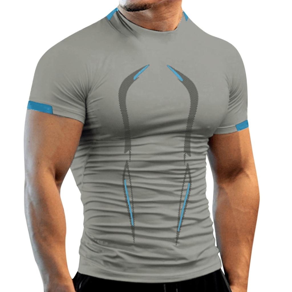 Sommer Gym Shirt Sport T-Shirt Männer Quick Dry Lauf Shirt Männer Workout Tees Fitness Tops Übergroße Kurzarm T-Shirt Kleidung