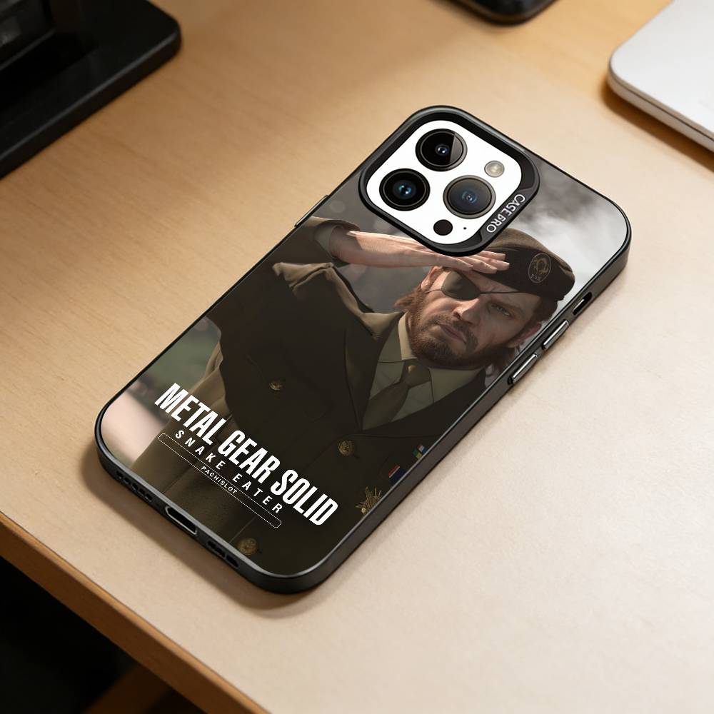 GM-Metal Gear Solid1 Phone Case For iPhone 17,16,15,14,13,12,11 Plus,Pro Max,XS,Colored Silver Plated Inside Cover