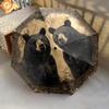 1 PC Automatic Folding Umbrella - Black Bears Pattern, Portable & Foldable Design with 8 Ribs, Christmas Birthday Gifts