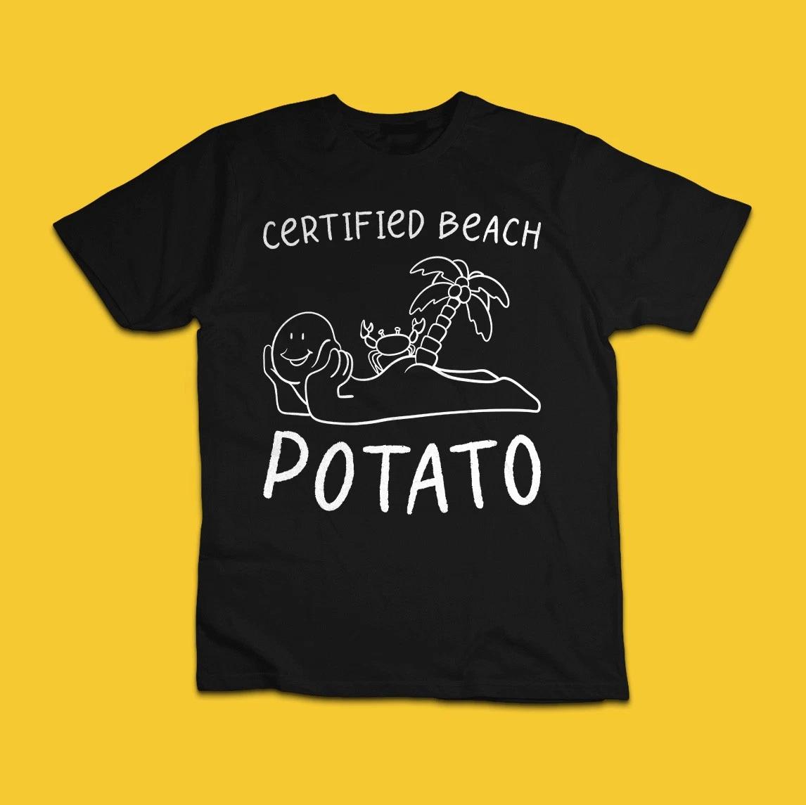 Certified Beach Potato Funny Lazy Vacation T-Shirt 3XL