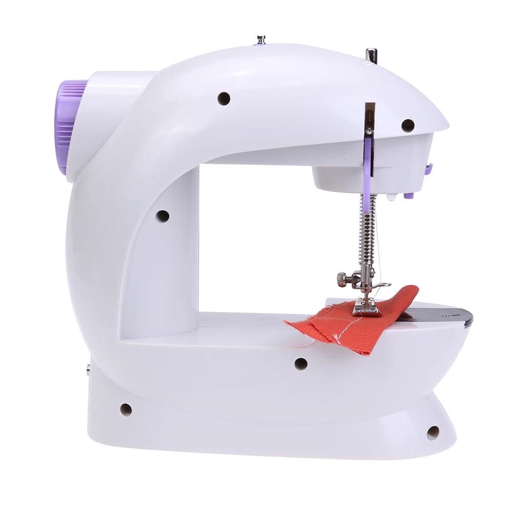 Petite machine à coudre électrique portable, ménagère mobile entièrement automatique pour débutants, petite de bureau multifonctionnelle, serrurier