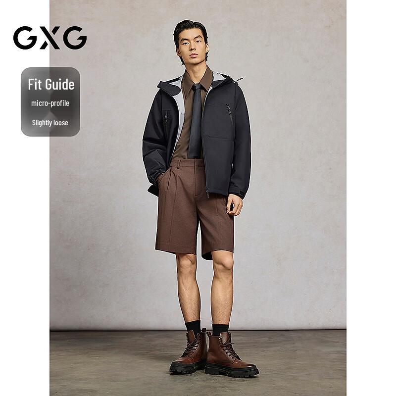 GXG Men's Black Hooded Outdoor Commuter Sport Jacket
